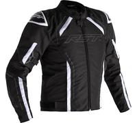 RST Moto Motorcycle Jacket S-1, Textile, Waterproof, CE, Black/White, 3XL Men