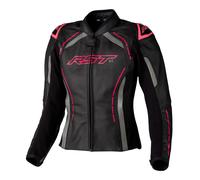 RST S-1, leather jacket women XS Black/Grey/Neon-Pink