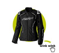 RST Ladies Womens S1 CE Textile Jacket Motorbike Motorcycle Black White