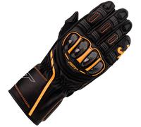 RST S1 CE Leather Gloves Motorbike Motorcycle Black Grey Neon Orange