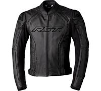 RST S1 CE Leather Jacket Motorbike Motorcycle Black / Black