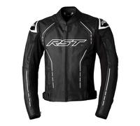 RST S1 CE Mens Leather Sport Motorcycle Jacket 2977 Black White