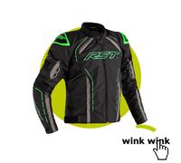 RST S1 CE Men's Textile Motorcycle Motorbike Jacket - Neon Green