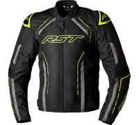 RST S1 CE Textile Waterproof Motorcycle Motorbike Jacket Black Grey Fluo Yellow