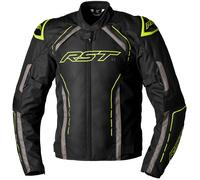 RST S1 CE Textile Waterproof Motorcycle Motorbike Jacket Black Grey Fluo Yellow