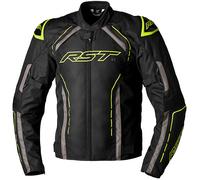 RST S1 CE Textile Waterproof Motorcycle Motorbike Jacket Black Grey Fluo Yellow
