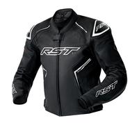 RST S1 D30 Black/Black/White Sport Touring Urban Leather Motorcycle Jacket