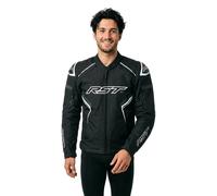 RST S1 D3O waterproof Motorcycle Textile Jacket, black/white, size M