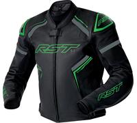 RST S1 D3O, leather jacket perforated 3XL Black/Neon-Green/Grey