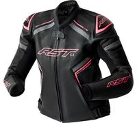 RST S1 D3O, leather jacket perforated women M Black/Pink/Grey