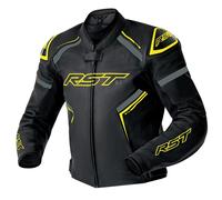 RST S1 D3O perforated Motorcycle Leather Jacket, black-yellow, size 52 for Men