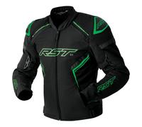 RST S1 D3O Moto Motorcycle Motorbike Textile Jacket Black / Grey / Fluo Green