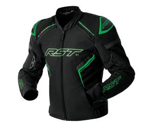 RST S1 D3O Moto Motorcycle Motorbike Textile Jacket Black / Grey / Fluo Green