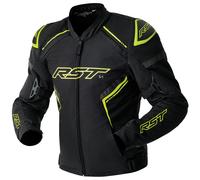 RST S1 D3O Textile Waterproof Motorcycle Motorbike Jacket - Black / Flo Yellow