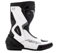 RST S1 CE Boots Motorbike Motorcycle Track Race Sport White Black