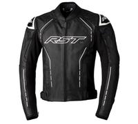 RST S1 CE Leather Jacket Motorbike Motorcycle Black / Black / White