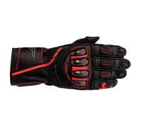 RST S1 CE Mens Leather Motorcycle Gloves (L, Black, Grey, Neon Red)