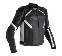 RST Sabre Airbag CE Mens Leather Jacket - Black / White
