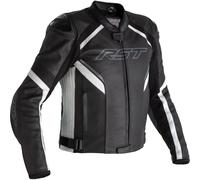 RST Sabre Airbag CE Motorcycle Motorbike Leather Jacket Black / Black / White