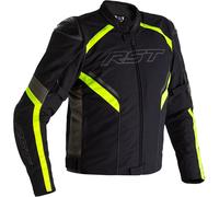 RST Sabre CE Textile Waterproof Motorcycle Motorbike Jacket - Black/Grey/Yellow