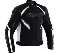 RST Sabre CE Textile Waterproof Motorcycle Motorbike Jacket - Black / White