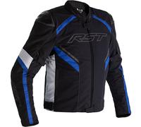 RST Sabre CE Textile Waterproof Motorcycle Motorbike Jacket - Black/White/Blue