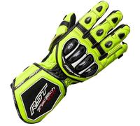 RST Tractech Evo 4 CE Leather Motorbike Gloves Neon Yellow / Black / Black