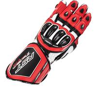 RST Tractech Evo 4 CE Leather Motorbike Motorcycle Gloves Red White Black