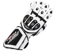 RST Tractech Evo 4 CE Leather Motorbike Motorcycle Track Gloves White Black