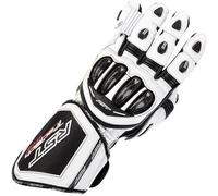 RST Tractech Evo 4 CE Leather Motorbike Motorcycle Track Gloves White Black