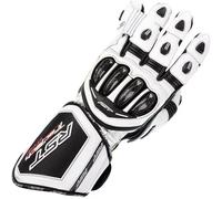 RST Tractech Evo 4 CE Leather Motorbike Motorcycle Track Gloves White Black