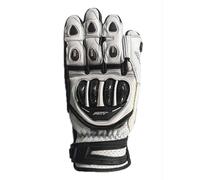 RST Tractech Evo 4 Short CE Leather Motorbike Motorcycle Gloves White Black