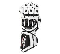 RST Tractech Evo 4 Ladies White/Black Race Track Sport Leather Motorcycle Gloves