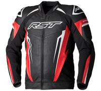 RST Tractech EVO 5 Motorcycle Leather Jacket, black-red, size S for Men