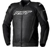 RST Motorbike Motorcycle Tractech Evo 5 CE Leather Jacket Black Black Black