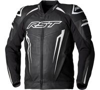 RST Tractech EVO 5 Motorcycle Leather Jacket, black-white, size XL for Men