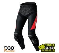RST Tractech Evo D3O, leather pants perforated S Black/Neon-Red/White
