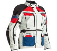 RST Pro Series Adventure-X Ladies Motorcycle Textile Jacket, white-red-blue, size XS for Women