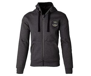 RST X made with Kevlar Zip Through Factory CE Textile Hoodie - Grey (as8, alpha, x_s, regular, regular, XS)