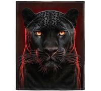 Rstick Black Panther Blanket Animal Art Fleece Blanket Soft Fuzzy Plush Throw Blankets for Couch Bed 50"x60"