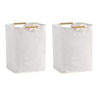 RSTJVB 2 Pack Collapsible Laundry Basket Hamper, Extra Large Laundry Basket, Collapsible Laundry Bag, Waterproof Portable Washing Bins for Laundry Room, Dirty Clothes Storage,36L