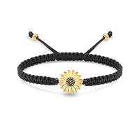 Rstnxnnl Sunflower Cremation Urn Bracelet for Adjustable Boho Daisy Handmade Cremation Jewelry Braided Rope Bracelets for Women Jewelry Gift With Funnel Kit & Bag(GoldBlack)