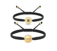 Rstnxnnl Sunflower Cremation Urn Bracelet for Adjustable Boho Daisy Handmade Cremation Jewelry Braided Rope Bracelets for Women Jewelry Gift With Funnel Kit & Bag(Customize)
