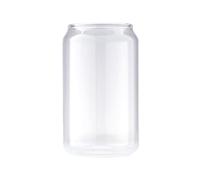 RSTYS 4Pcs Can Shaped Beer Glass,Drinking Glasses Clear Tall Glass Cups Premium Iced Coffee Glasses Handmade Clear Drinking Glass Cups