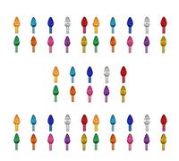 RSTYS Ceramic Christmas Tree Bulbs, 100Pcs Ceramic Christmas Tree Replacement Lights Multi Colors Mini Plastic Light for Christmas Tree Decor