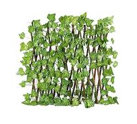 RSTYS Faux Ivy Expandable, Retractable Expanding Trellis Fence Artificial Leaf Expandable Fence ScreenWooden Fence for Outdoor Decor, Garden, Yard