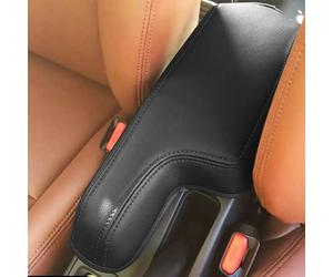 RSUQEOLG Fit for Honda Fit 2014-2020, Center Console Cover, Leather Durable Car Armrest Cover, Car Interior Protection (Black)