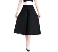 Rsvelte Skirt Pants,Women's High Elastic Waist Pleated Chiffon Wide Leg Culottes,High Waist Culottes Knee Length (A,one size)