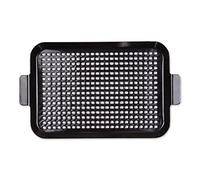 RSVP International Barbeque Grilling Collection Porcelain Coated Grill Tray, Dishwasher Safe, Medium, 16.75x10