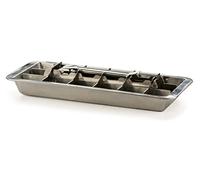 RSVP International Endurance® (ICE-18) Vintage Inspired Ice Cube Tray, 11" | Retro Design for Bars & Kitchens | Levers Remove Cubes | Heavy Duty Stainless Steel | Dishwasher Safe